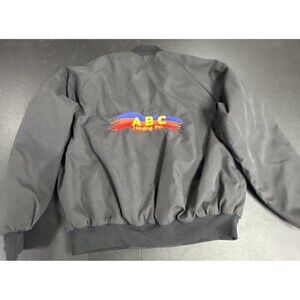 Vintage Men’s Westark “ABC HAULING INC” Black Varsity Jacket  Made In USA